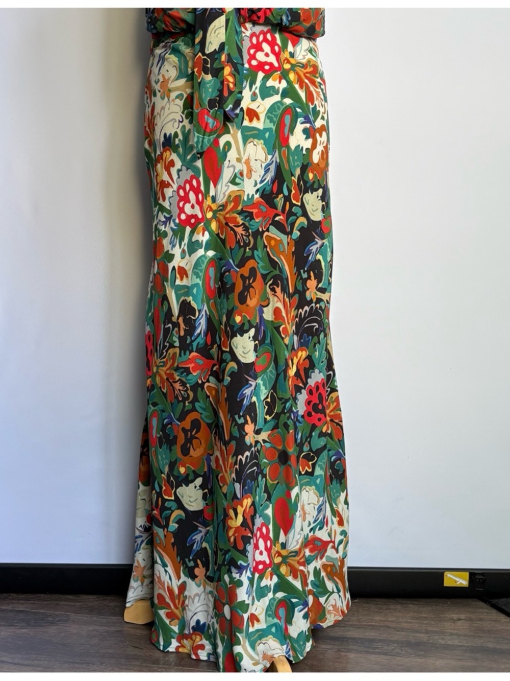 NWT Anthropologie BI-nk Elainne Halter Silky Floral Maxi Dress, XL - Picture 5 of 14
